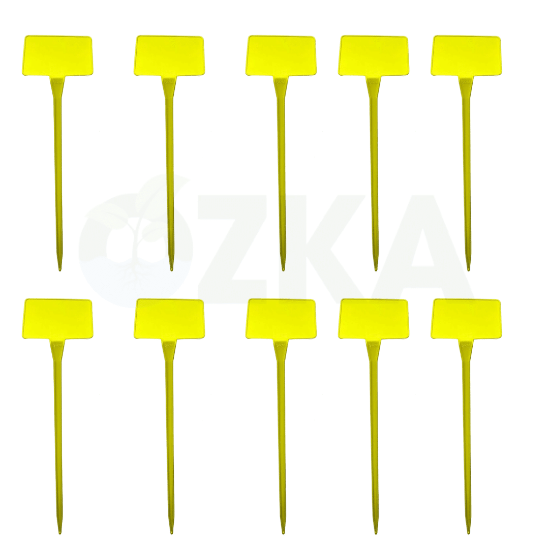 Bitki Etiketi – Fidan Etiketi – Sarı 10’lu Set (9x6x38 cm) – Fide Tanıma Etiketi - Görsel 2