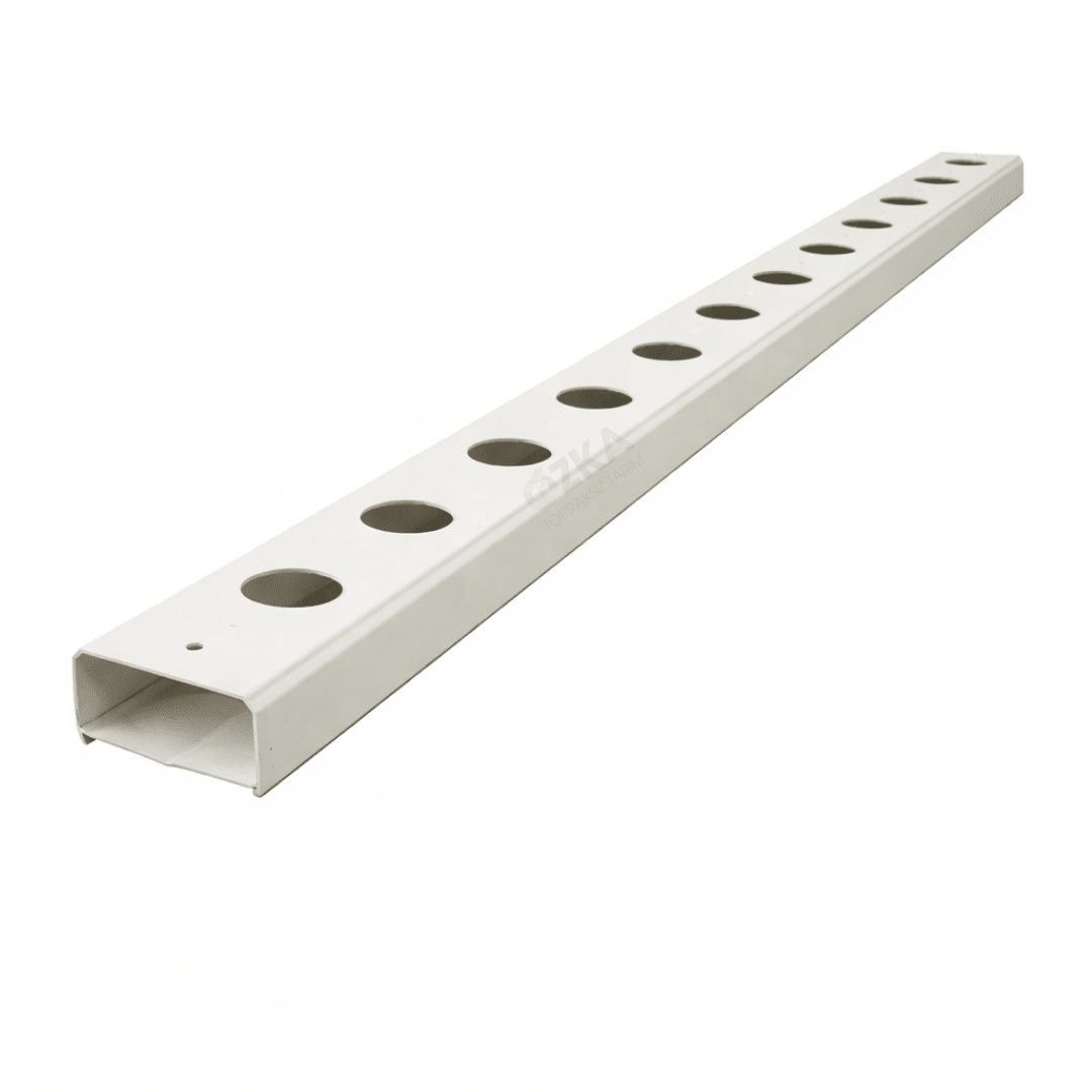 NFT Kanal 1.5 Metre 100x50 mm Orijinal Beyaz – Topraksız Tarım & Hidroponik Yetiştirme Kanalı - Görsel 4